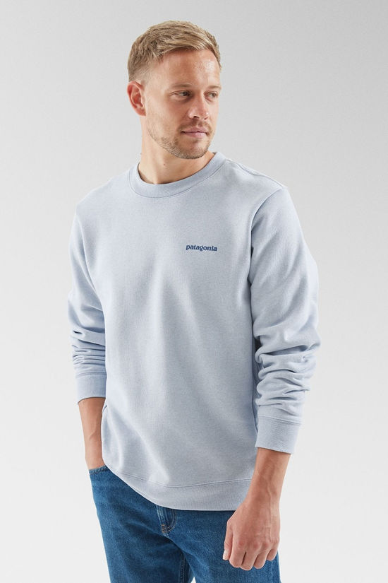 Patagonia Mens Fitz Roy Icon Uprisal Crew Sweatshirt Fleck Blue