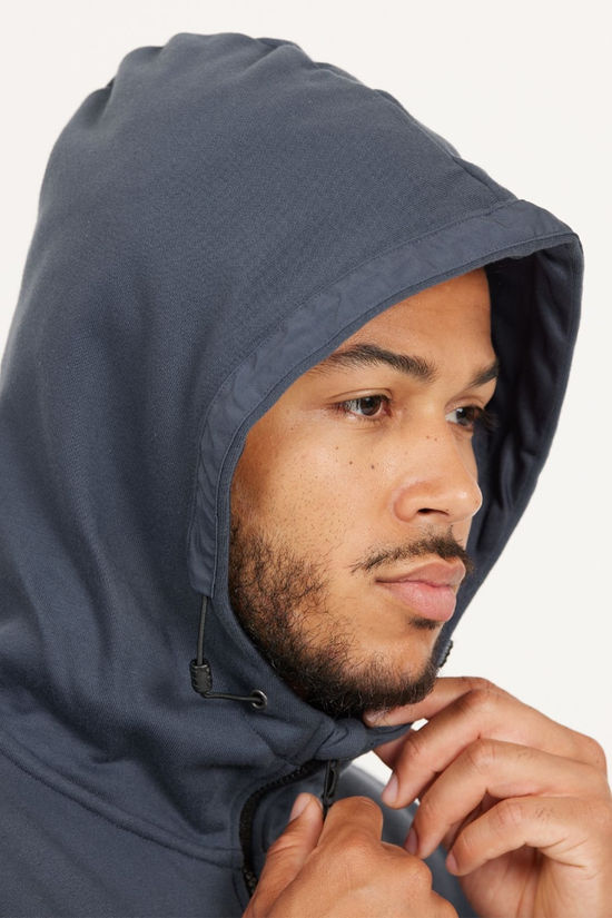 Virtus Mens Willard Technical Hoody Sweatshirt Blue Nights