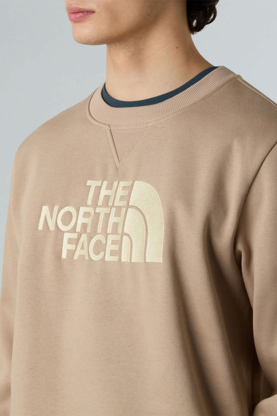 The North Face Mens Drew Peak Sweatshirt Mushroom Grey/Gravel