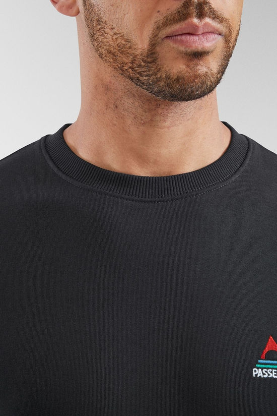 Passenger Mens Vita Organic Cotton Sweatshirt Black