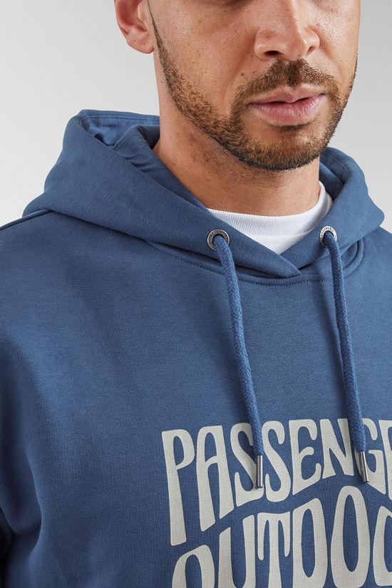 Passenger Mens Yuca Organic Cotton Hoodie Dark Denim