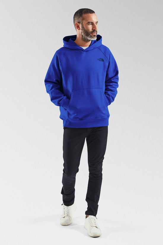 The North Face Mens Raglan Box NSE Hoodie Sweatshirt Tnf Blue/Tnf Black