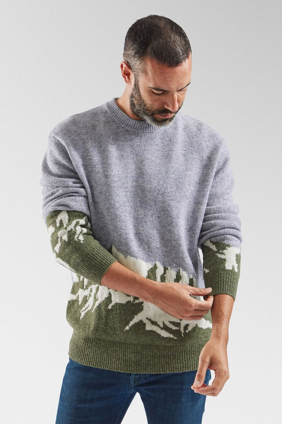 Ayacucho Mens Berg Landscape Jumper Ashen/Herder/Arborist