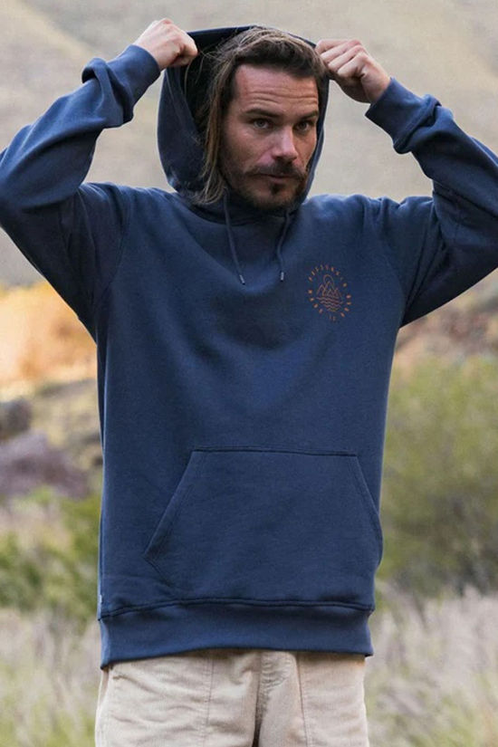 Passenger Mens Escapism Recycled Cotton Hoodie Rich Navy