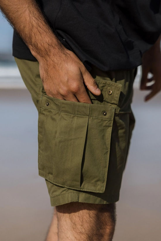 Passenger Mens Adventure Cargo Shorts Khaki