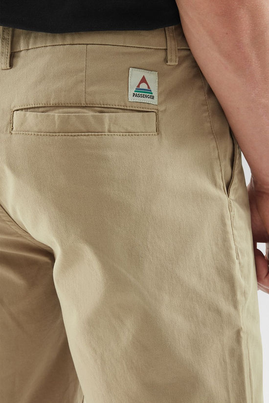 Passenger Mens 365 Organic Cotton Shorts Chinchilla Brown