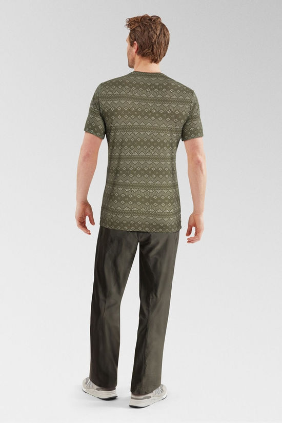 Icebreaker Mens Merino 150 Anatomica T-Shirt - First Snow Loden/Snow/Aop