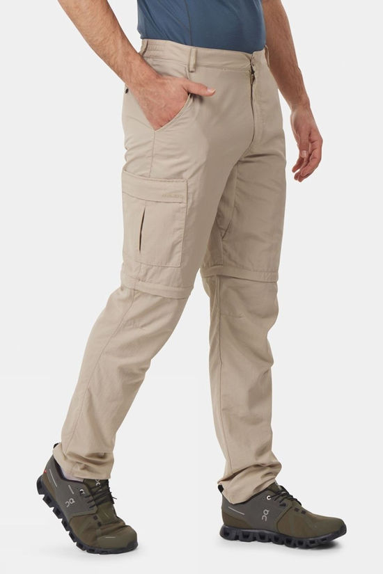 Ayacucho Mens Jungle Travel Zip-Off Trousers Beige