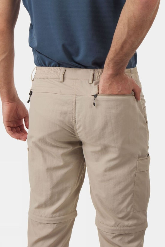 Ayacucho Mens Jungle Travel Zip-Off Trousers Beige