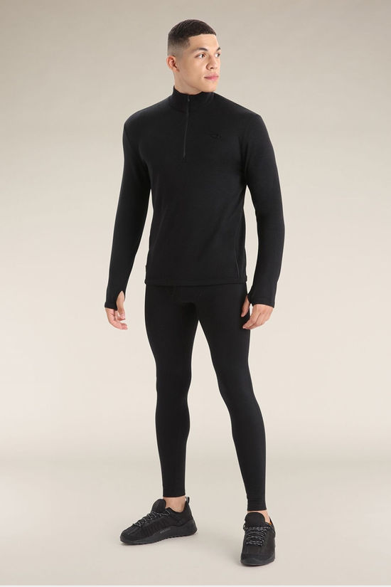 Icebreaker Mens Original Half Zip Top Black