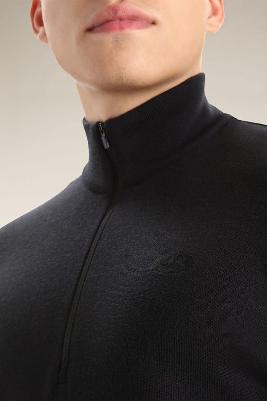 Icebreaker Mens Original Half Zip Top Black