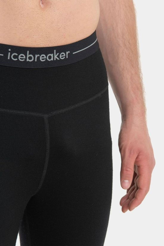 Icebreaker Mens Merino Zoneknit 260 Leggings Black/Jet Hthr/Cb