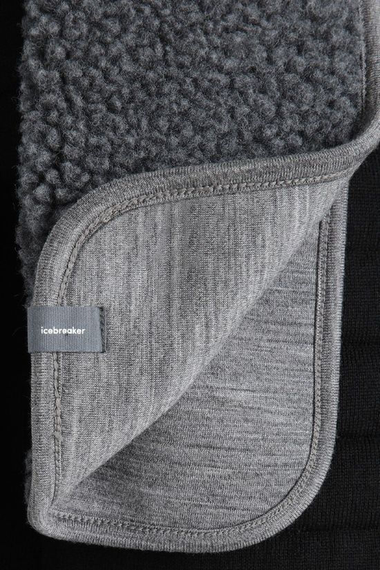 Icebreaker Unisex Realfleece Merino High Pile Scarf Gritstone Hthr