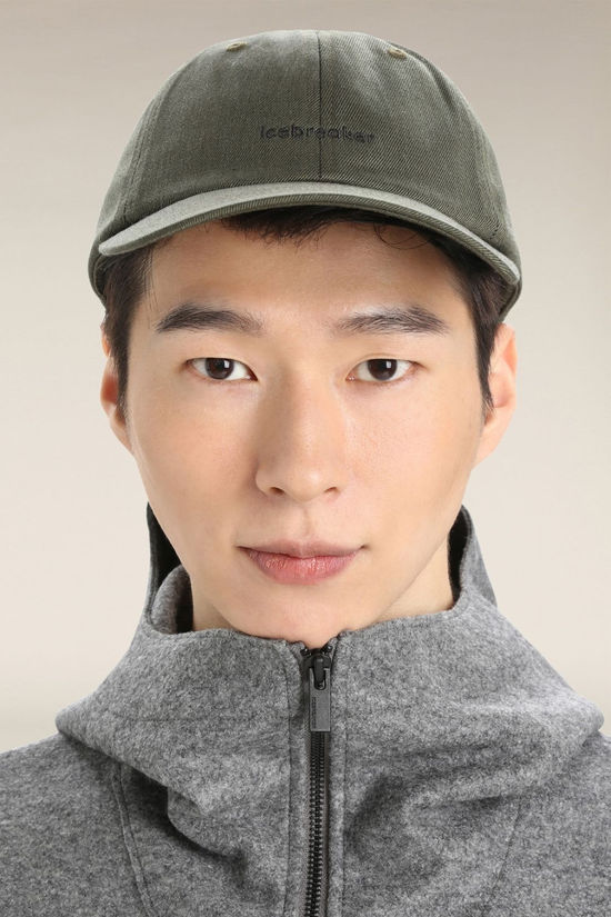 Icebreaker Unisex Merino 6 Panel Cap LODEN/BLACK