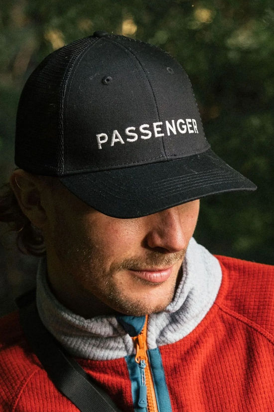 Passenger Unisex Organic Cotton Trucker Cap Black