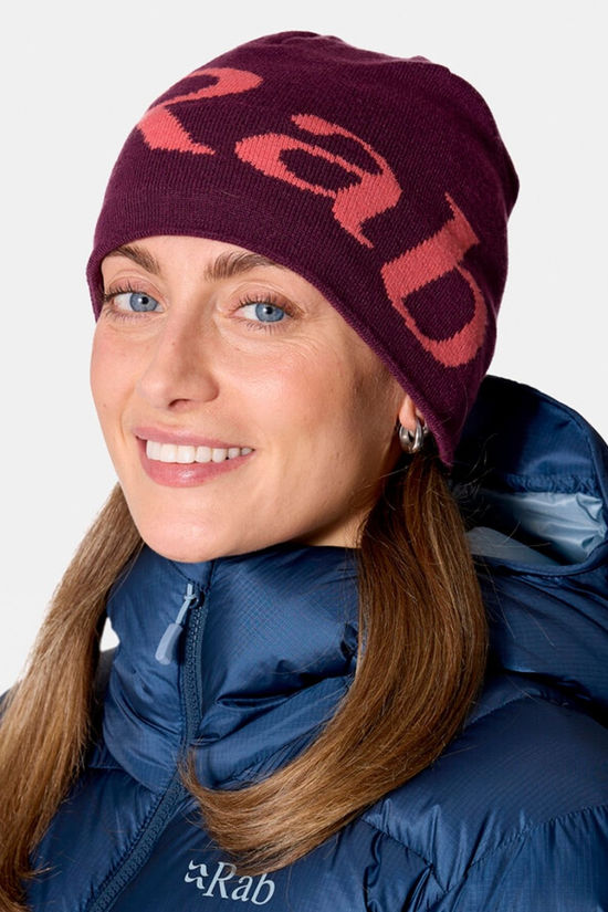 Rab Unisex Logo Beanie Mulberry/Hibiscus