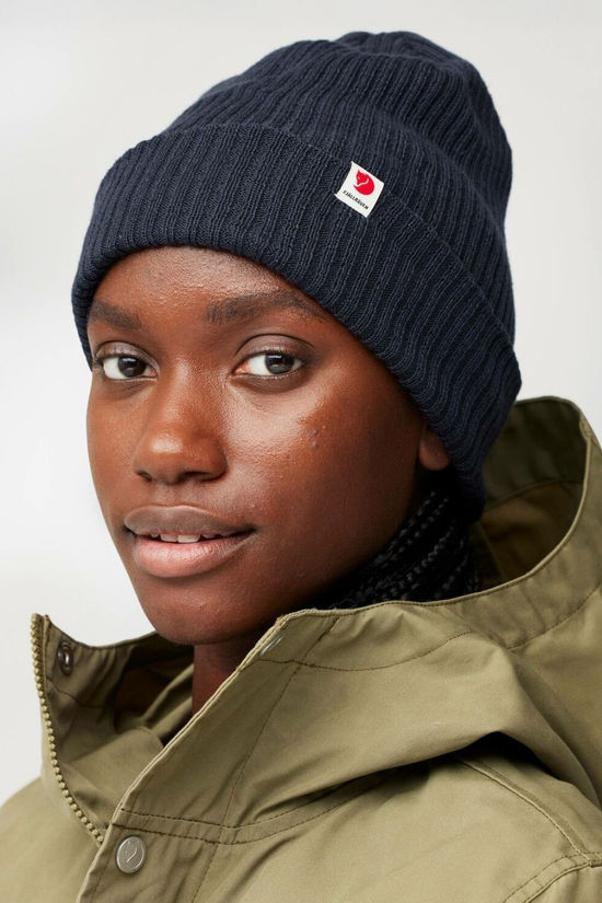 Fjallraven Unisex Rib Beanie Dark Navy