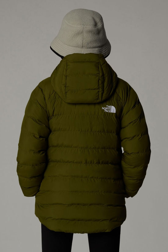 The North Face Girls Reversible Perrito Hooded Jacket Forest Olive