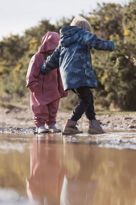 Toastie Kids Pac-A-Mac Raincoat Navy Leaf Camo
