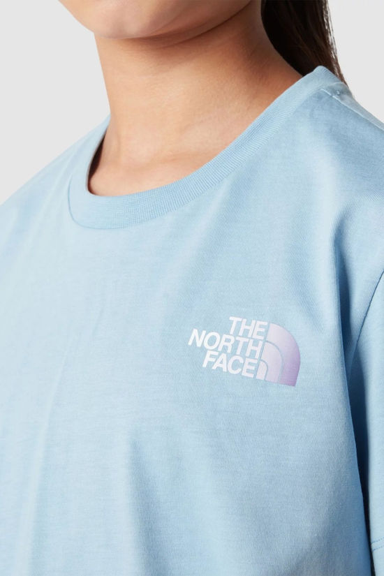 The North Face Girls Relaxed Graphic T-Shirt 14+ Steel Blue