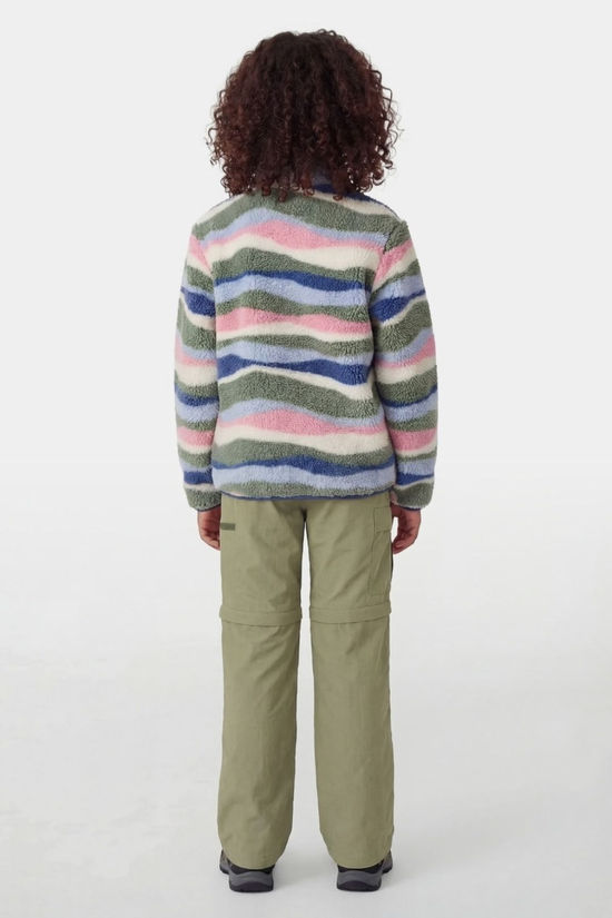 Ayacucho Kids Zilan Printed Wave Quarter Zip Fleece Foxglove Combo