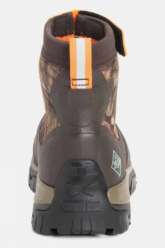 Muck Boot Mens Apex Zip Short Wellington Boots Brown