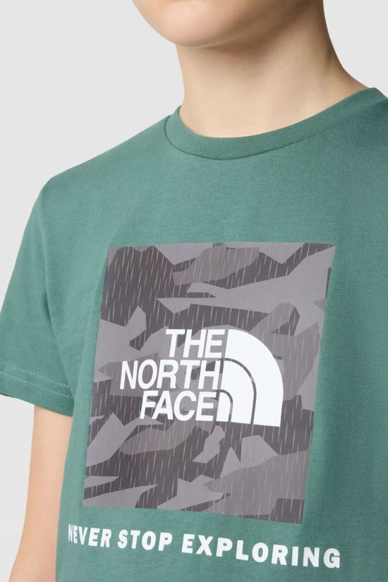 The North Face Boys Redbox T-Shirt  Dark Sage-Asphalt Grey