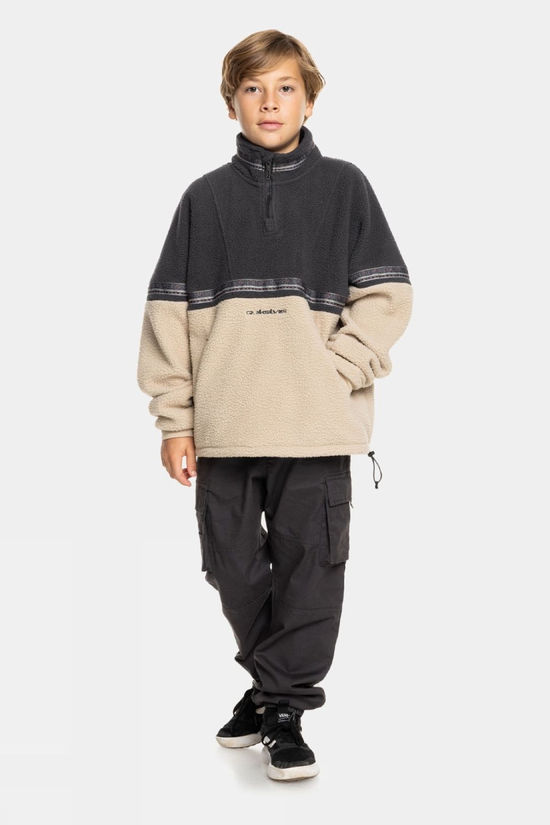 Quiksilver Kids Take Us Back Block Polar Full Zip Fleece Plaza Taupe