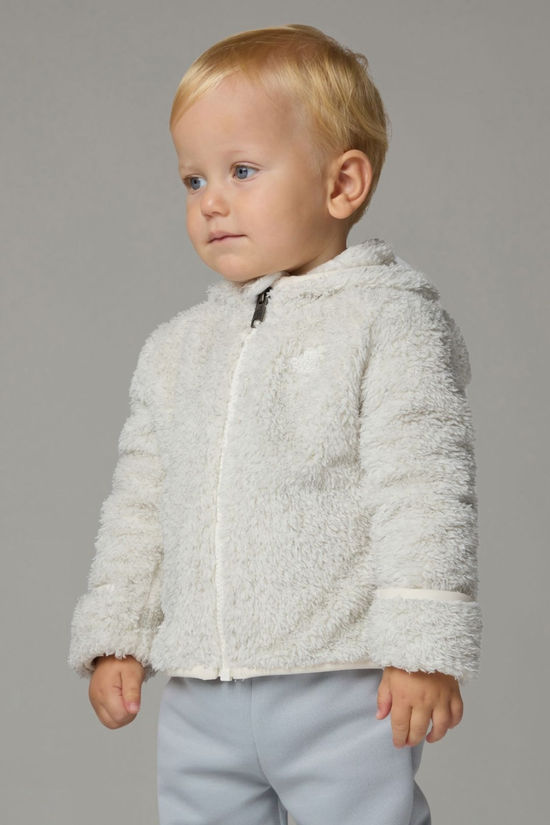 The North Face Baby Campshire Full-Zip Hoodie Fleece Jacket White Dune/Sparkle