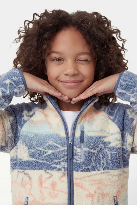 Ayacucho Kids Funny Full Zip Fleece Moonlight Blue Print