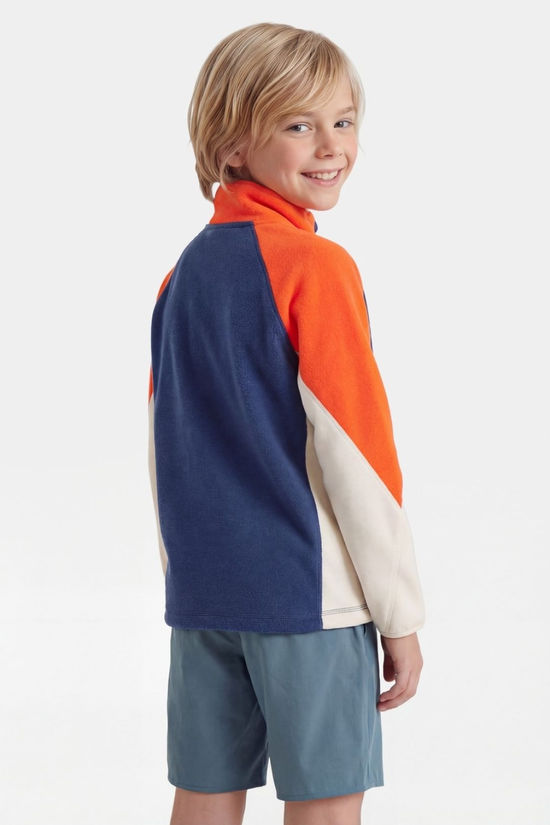 Ayacucho Kids Vlieland Half Zip Fleece Orangeade / Sargasso Sea / Turtledove