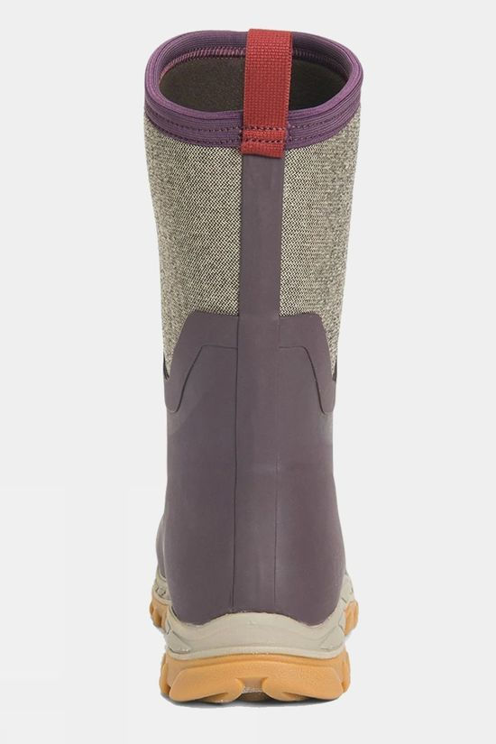 Muck Boot Womens Arctic Sport II Short Wellington Boots  Wine Herringbone Print