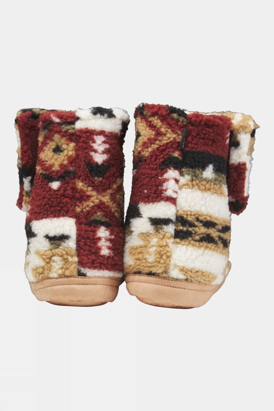 Ayacucho Unisex Printed High Loft Slippers Fired Earth/Black Print