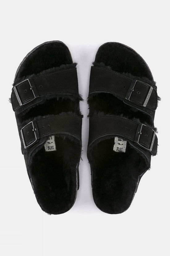 Birkenstock Womens Arizona Shearling Sandals Black