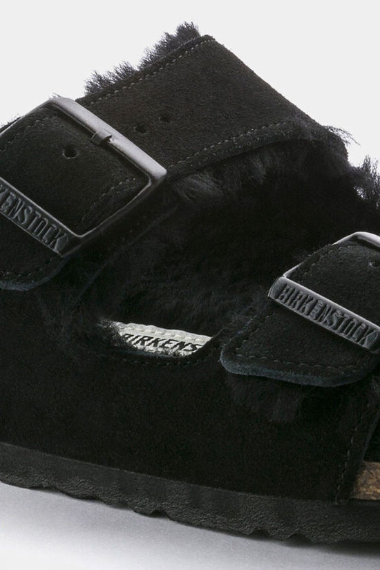 Birkenstock Womens Arizona Shearling Sandals Black
