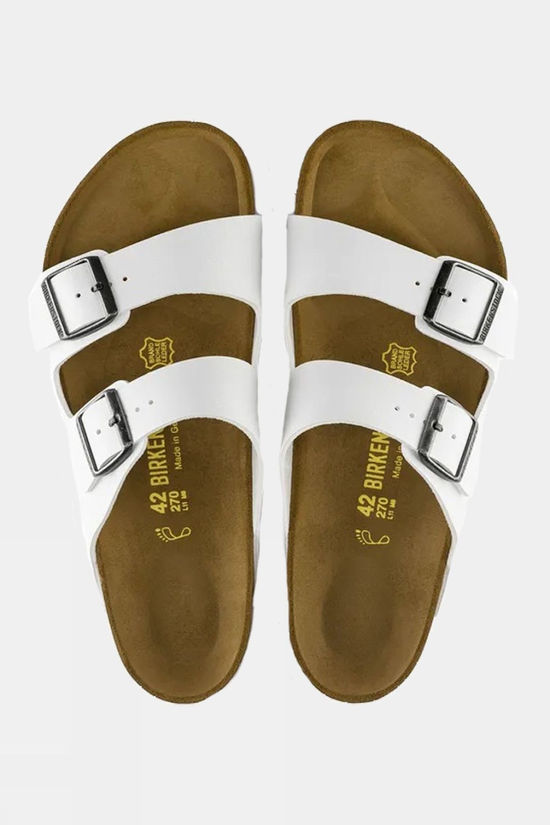 Birkenstock Womens Arizona Birko Flor Sandals White