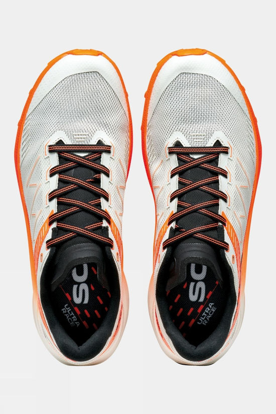 Scarpa Mens Spin Ultra 2 Shoes Ice/Orange Fluro
