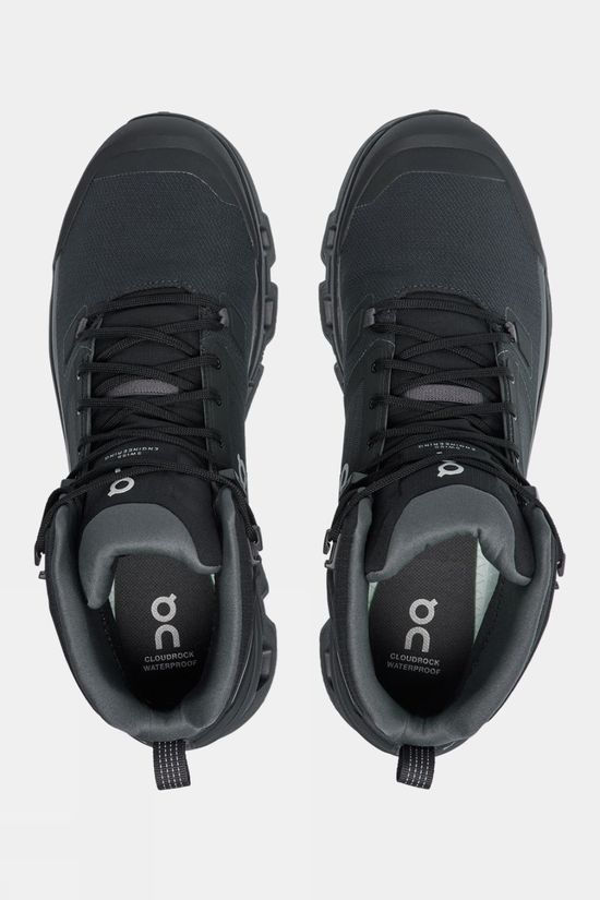 On Mens Cloudrock 2 Waterproof Boots Black | Eclipse