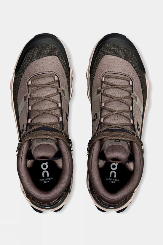 On Mens Cloudrock Trek Waterproof Boots Ash | Fog