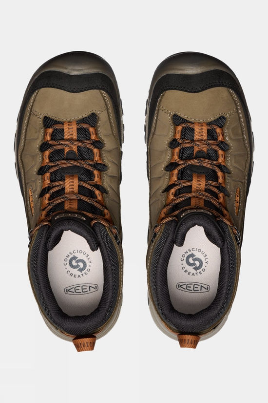 Keen Mens Targhee IV Mid Waterproof Boots Sea Turtle/Roasted Pecan
