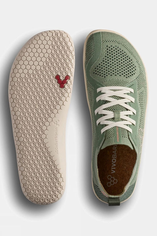 Vivobarefoot Mens Primus Lite Knit Natural Shoes Dusty Green