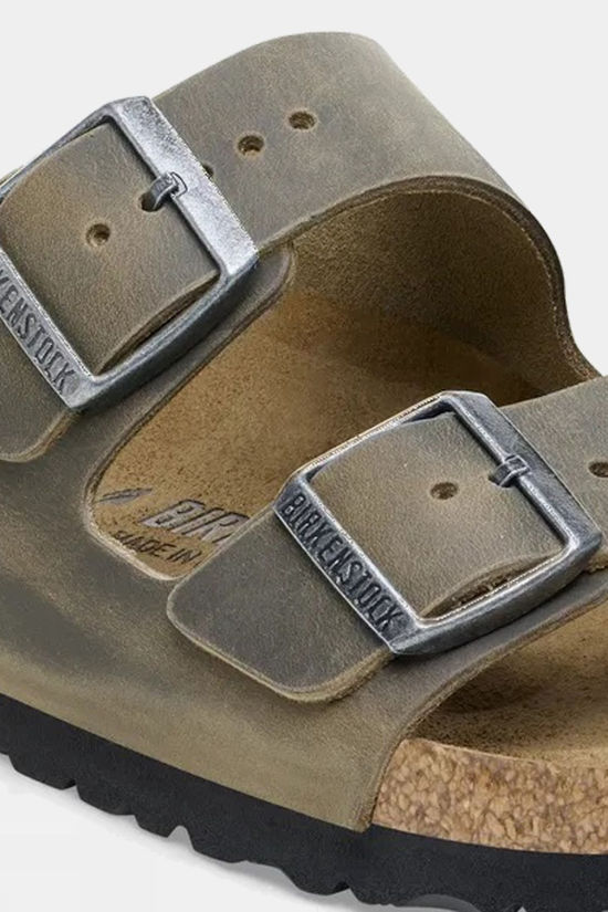Birkenstock Mens Arizona Oiled Leather Sandals Faded Khaki