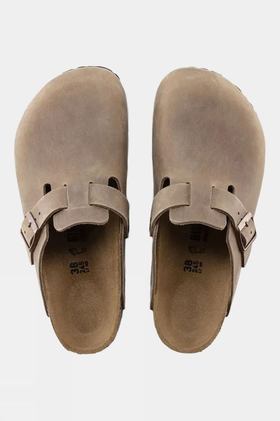 Birkenstock Unisex Boston Oiled Leather Clogs  Tabacco Brown