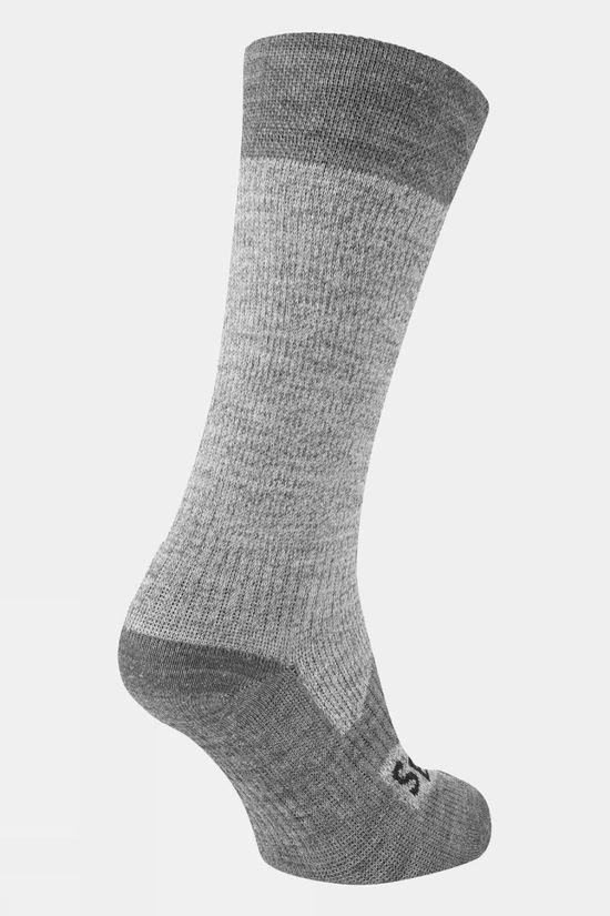 Sealskinz Mens Raynham Waterproof All Weather Mid Length Socks Grey/Grey Marl	