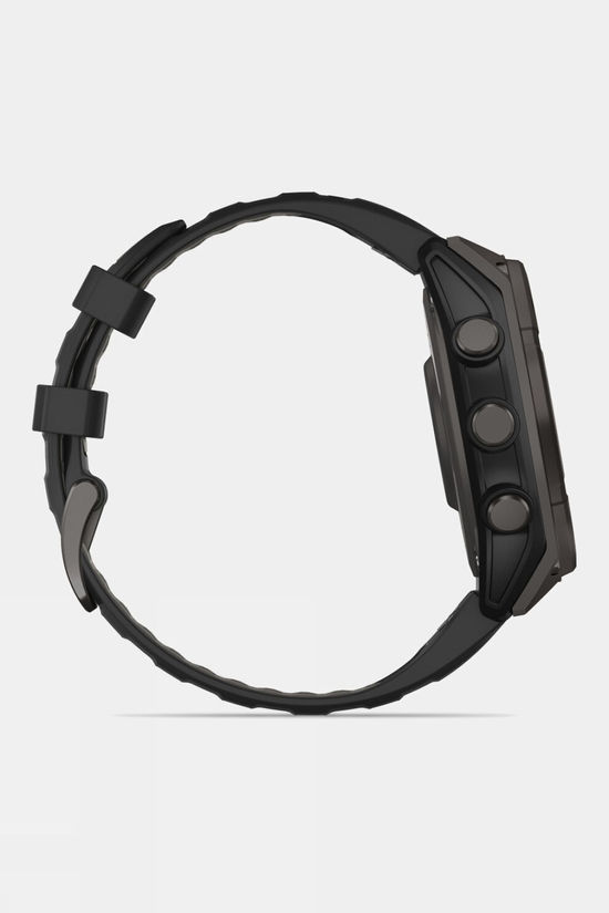 Garmin Fenix 8 Sapphire Solar 47mm GPS Smartwatch Carbon Grey Titanium And Black With Black/Pebble Grey Band