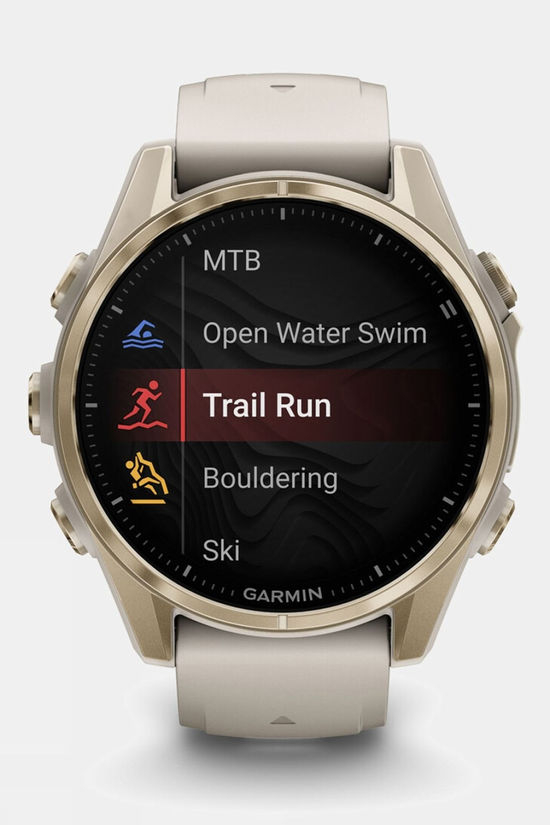 Garmin Fenix 8 AMOLED Sapphire 43mm GPS Smartwatch Soft Gold Stainless Steel/Fog Grey With Fog/Dark Sand Band