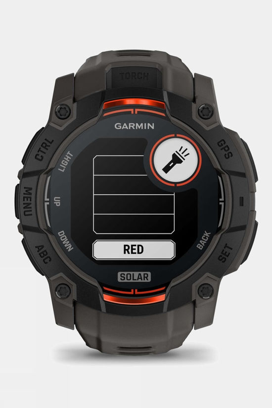 Garmin Instinct 3 Solar 50mm GPS Smartwatch Black Bezel With Charcoal Band