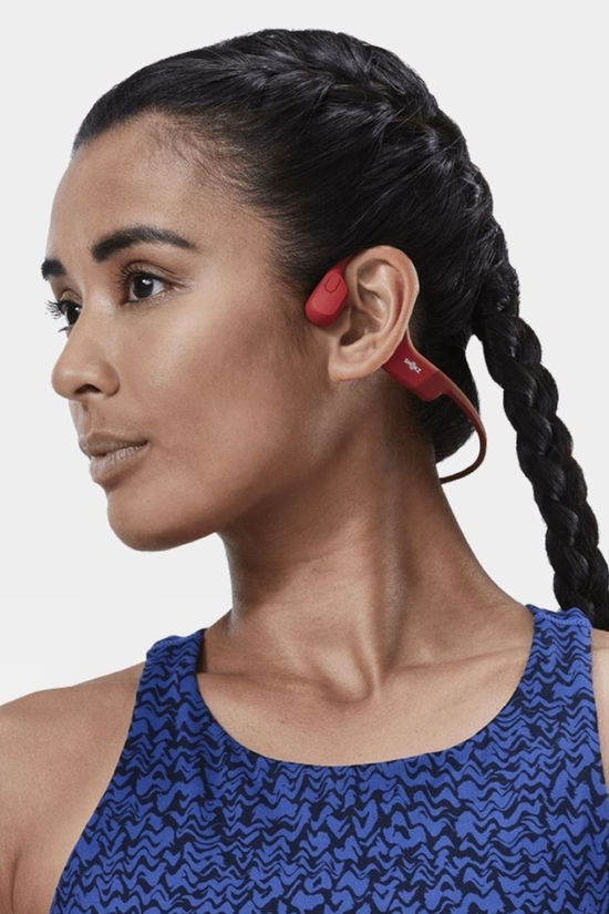 Shokz OpenRun Headphones - Magnetic Induction Solar Red