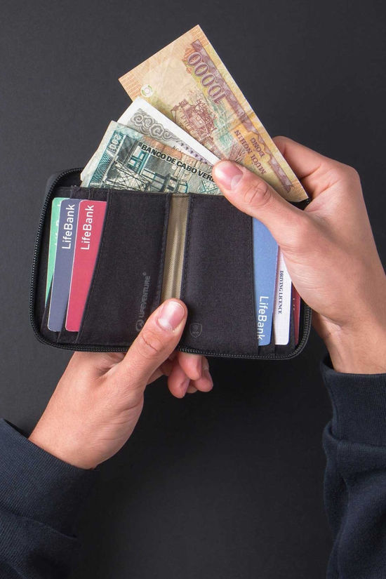Lifeventure X-Pac RFiD Bi-Fold Wallet Black