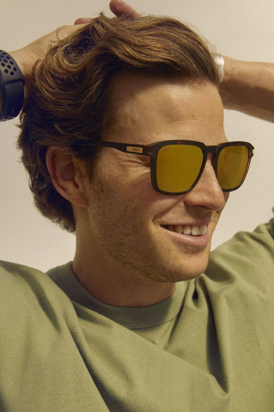 SunGod Unisex Tokas Polarised Sunglasses Matte Tortoise / Gold